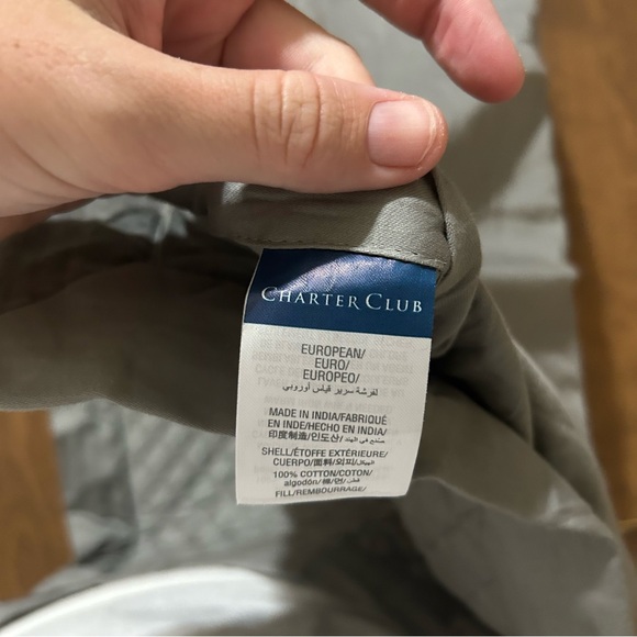 Large European gray pillow sham - Picture 3 of 3